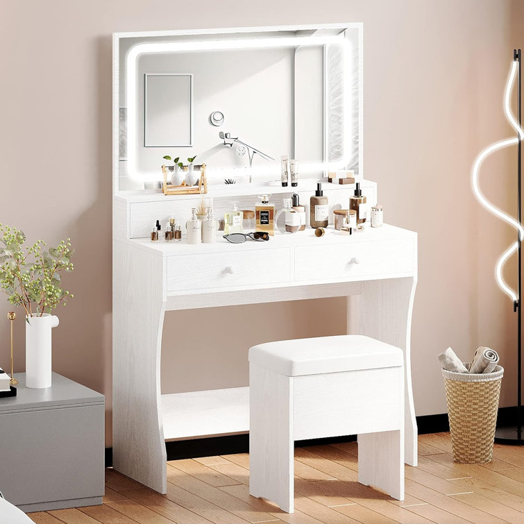 Vanity and bench set hot sale